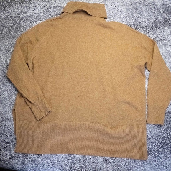 Banana Republic Womens Sweater Xl Cashmere Turtleneck Knit Camel Quiet Luxury - Picture 5 of 14